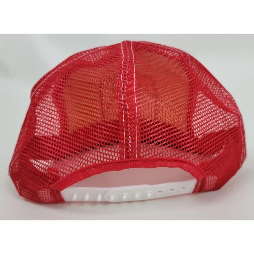 Vintage McKay Empire Plow Company Red White Mesh Snapback Trucker Hat‎ RCC USA